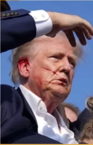 [IMAGE President Trump Seconds Into Assassination Attempt, July 13, 2024]
